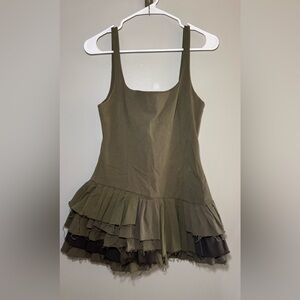 Zara Viral Mixed Box Pleated Mini Dress Jumpsuit Romper